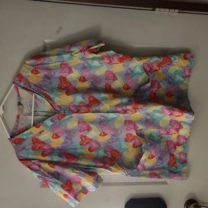 Valentine scrub top